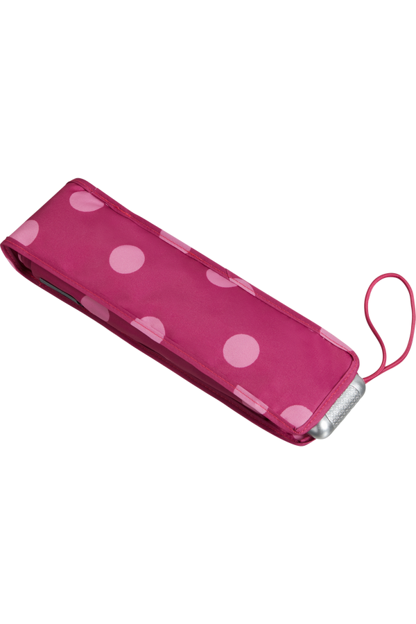 Samsonite Alu Drop S 3 Sect. Manual Flat  Violet Pink Polka Dots