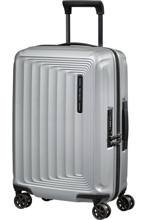 Samsonite Nuon Spinner Expandable 55cm  Matná stříbrná