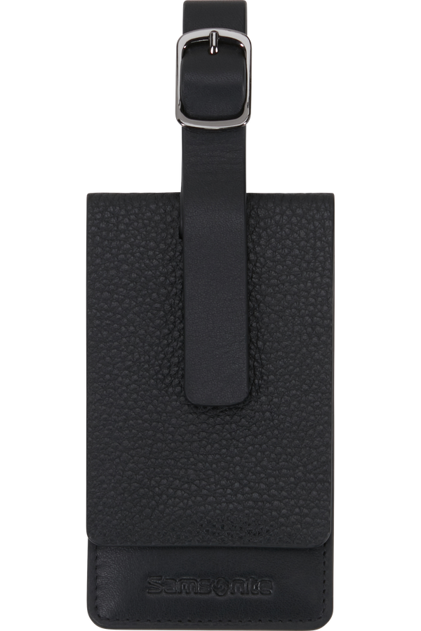 Samsonite Ta Revolution Leather Luggage Tag  Černá