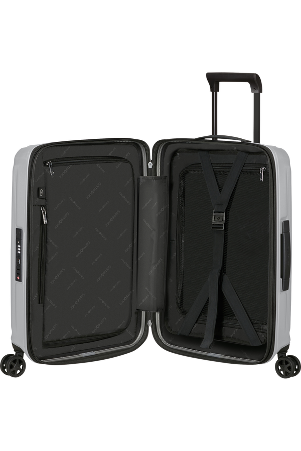 Samsonite Nuon Spinner Expandable 55cm  Matná stříbrná