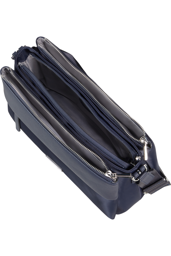 Samsonite Zalia 3.0 H.Shoulder Bag 3 Comp  Tmav&aacute; n&aacute;mořn&iacute; modr&aacute;