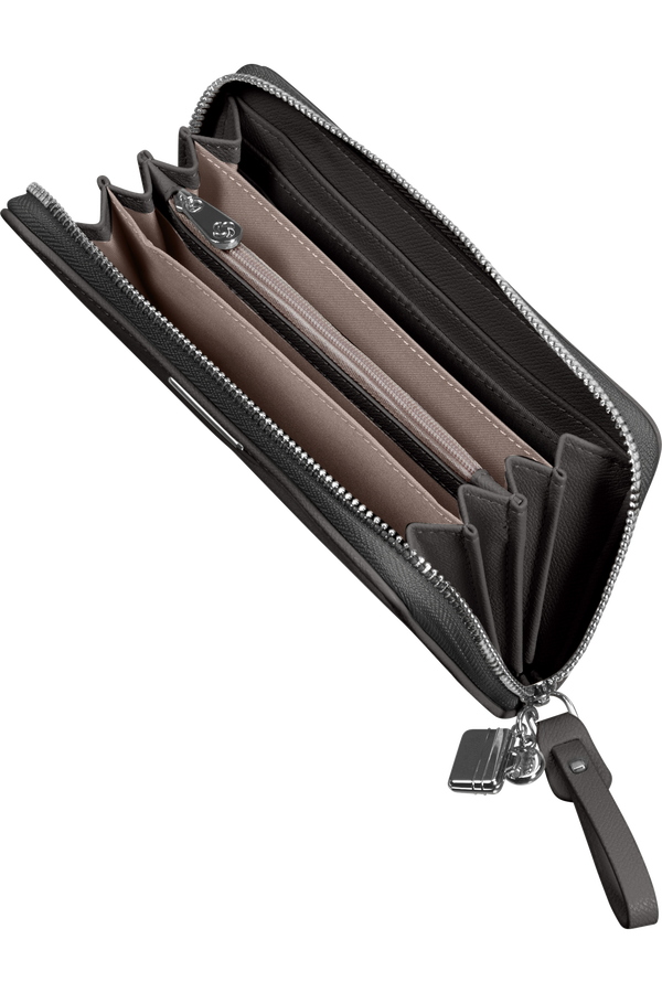 Samsonite Karissa 2.0 Slg 319 - L Zip Around L  Černá Samsonite Karissa 2.0 Slg 319 - L Zip Around L  Černá