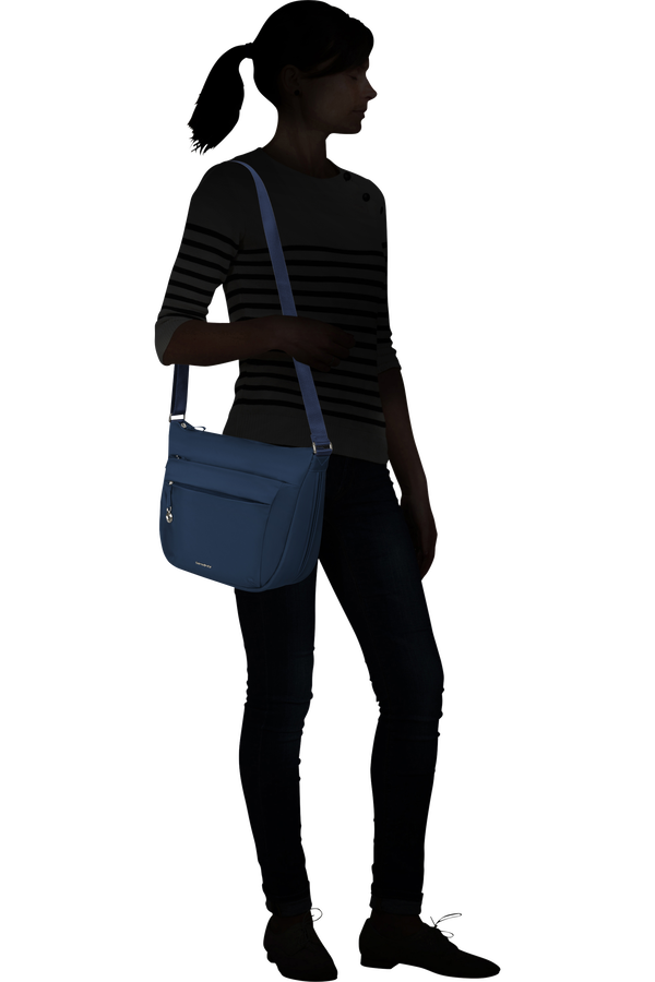 Samsonite Move 5.0 Hobo Bag Round Expandable M  Tmavě modr&aacute;