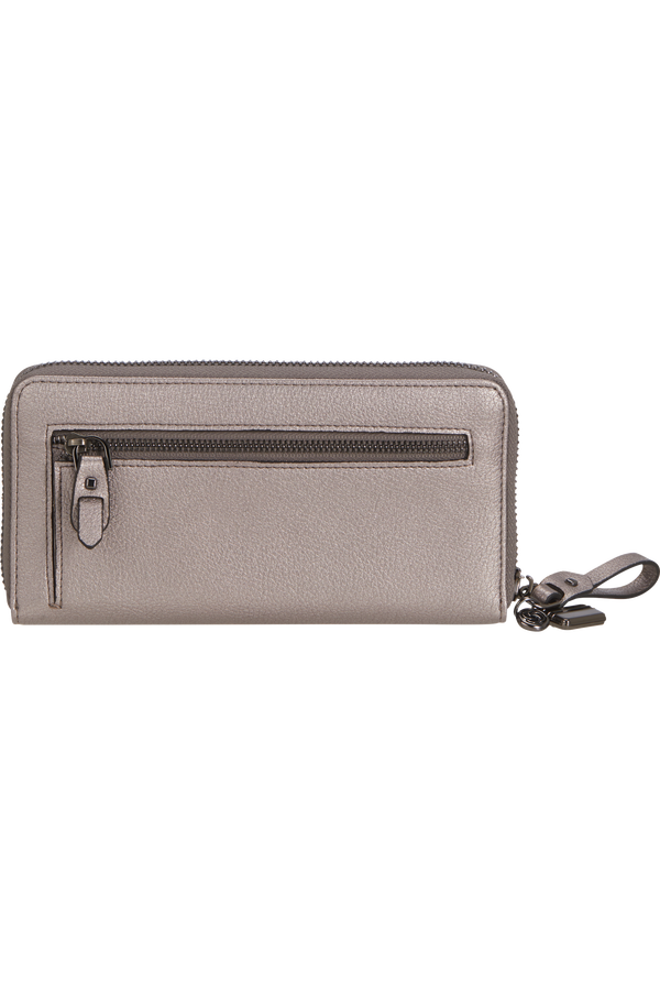 Samsonite Karissa 2.0 Slg 419 - L ZIP AROUND PU L  Stříbrná Samsonite Karissa 2.0 Slg 419 - L ZIP AROUND PU L  Stříbrná