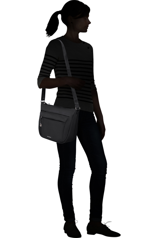 Samsonite Move 5.0 Hobo Bag Round Expandable M  Čern&aacute;