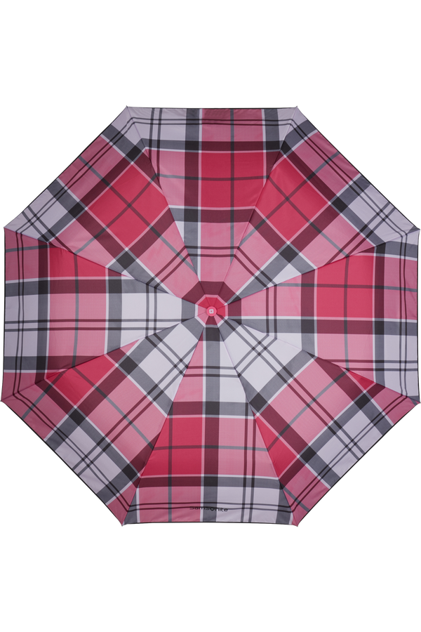 Samsonite Wood Classic S 3 Sect. Auto O/C Short  Fuchsia Check