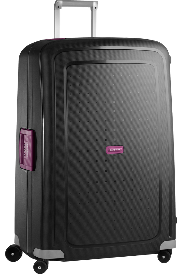Samsonite S'Cure Spinner 81cm Black/Fuchsia