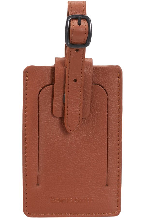 Samsonite Global Ta ID Leather Luggage Tag Koňaková hnědá Samsonite Global Ta ID Leather Luggage Tag Koňaková hnědá