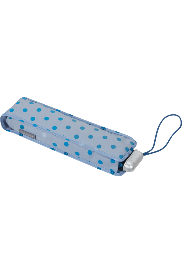 Samsonite Alu Drop S 3 Sect. Manual Flat  Blue Dots