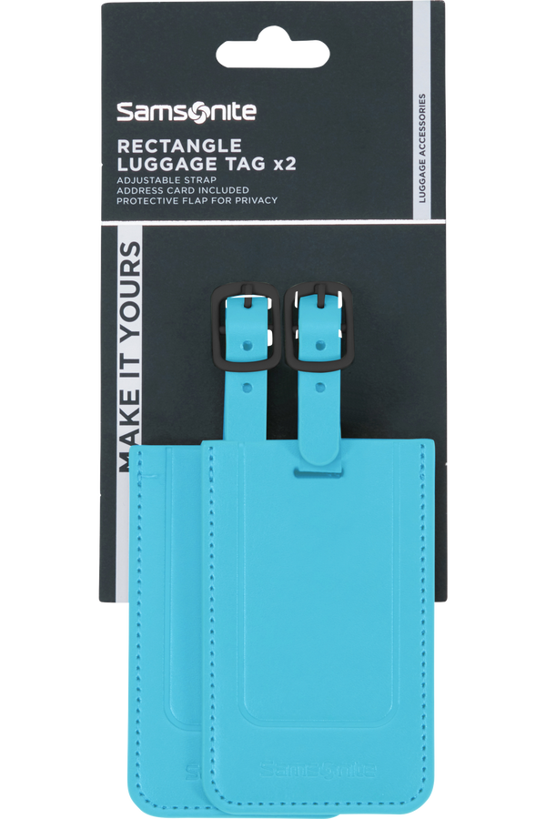 Samsonite Ta Revolution Rectangle Luggage Tag x2  Syt&aacute; modr&aacute;