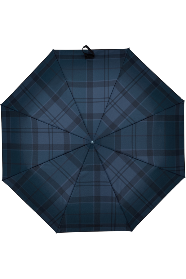 Samsonite Wood Classic S 3 Sect. Auto O/c Short  Check Dark Blue