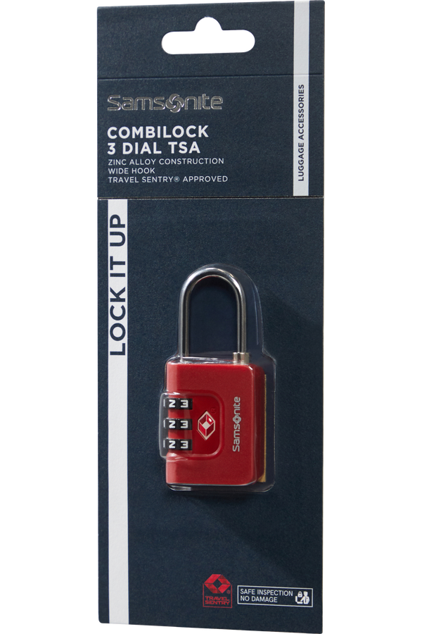 Samsonite Ta Revolution Combilock 3 dial TSA  Červená