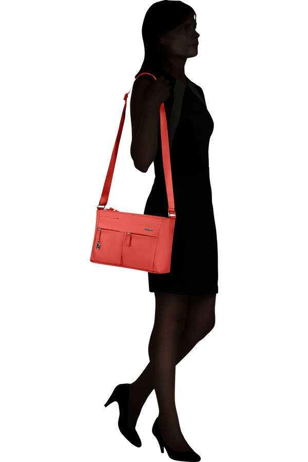 Samsonite Move 5.0 Horiz. Shoulder Bag + Flap  Korálová červená