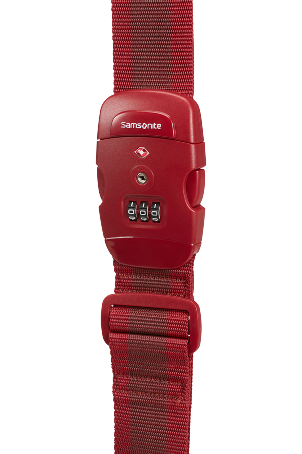 Samsonite Global Ta Luggage Strap/TSA Lock Červená