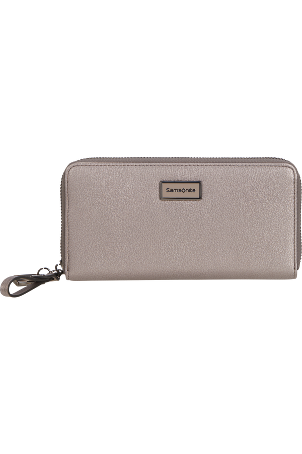 Samsonite Karissa 2.0 Slg 419 - L ZIP AROUND PU L  Stříbrná