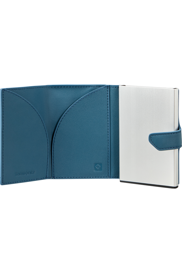 Samsonite Alu Fit Slide-up Wallet Proxis  Petrolejová modrá