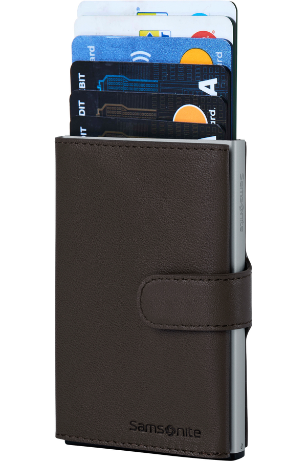 Samsonite Alu Fit 202 - Slide-up Wallet  Tmavě hnědá