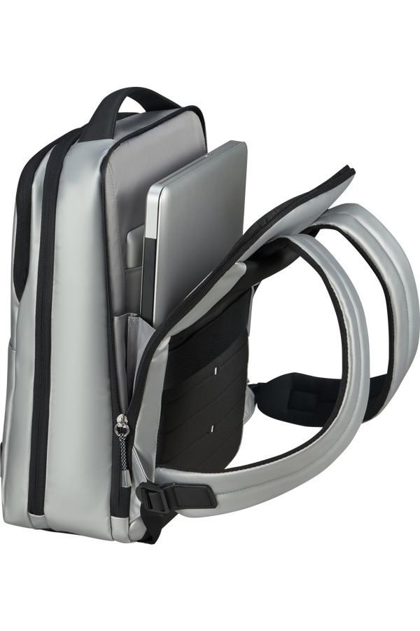 Samsonite Wander Last Backpack 14.1'  Metalick&aacute; stř&iacute;brn&aacute;