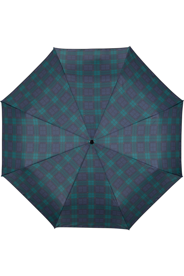 Samsonite Wood Classic S 3 Sect. Auto O/C Short  Blue/Green Scottish