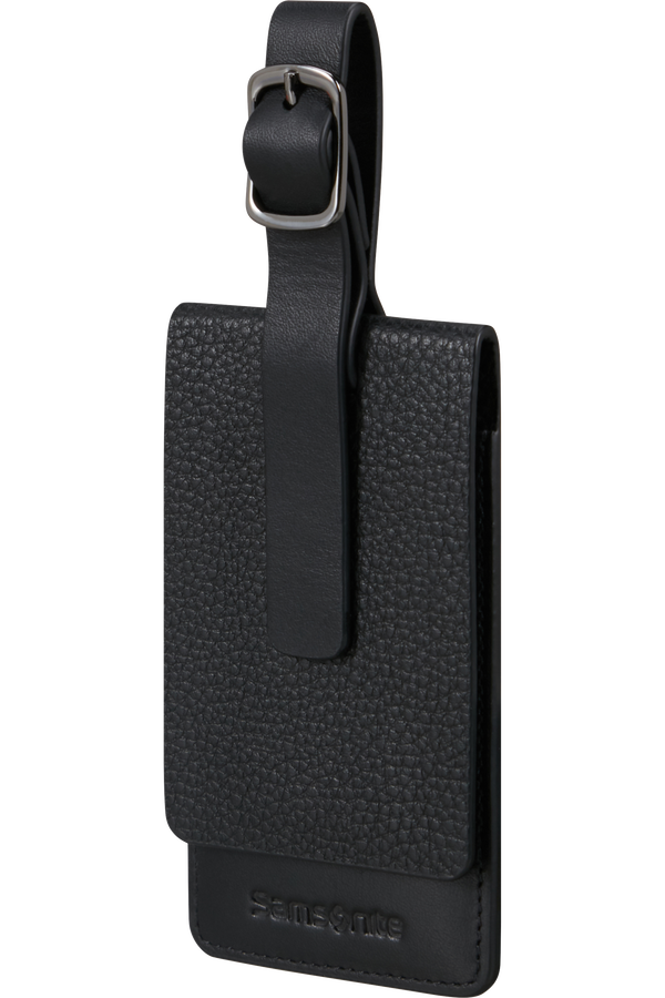 Samsonite Ta Revolution Leather Luggage Tag  Černá