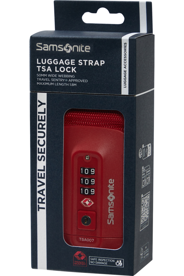 Samsonite Ta Revolution Luggage Strap/TSA Lock  Červená