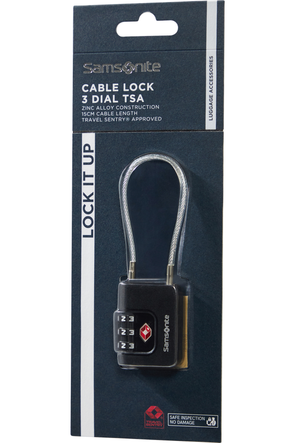 Samsonite Ta Revolution Cablelock 3 dial TSA  Černá